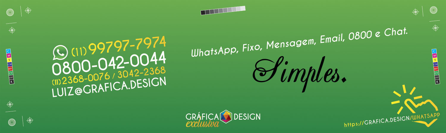 WhatsApp, Fixo, Mensagem, Email, 0800 e Chat.