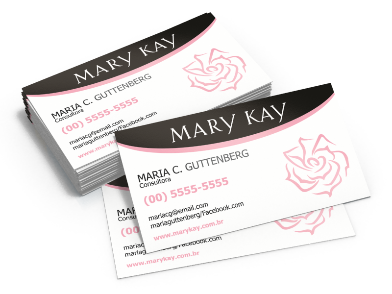 Gráfica Mary Kay Comésticos  Cartão de Visita Folheto  Entrega Gratuita*